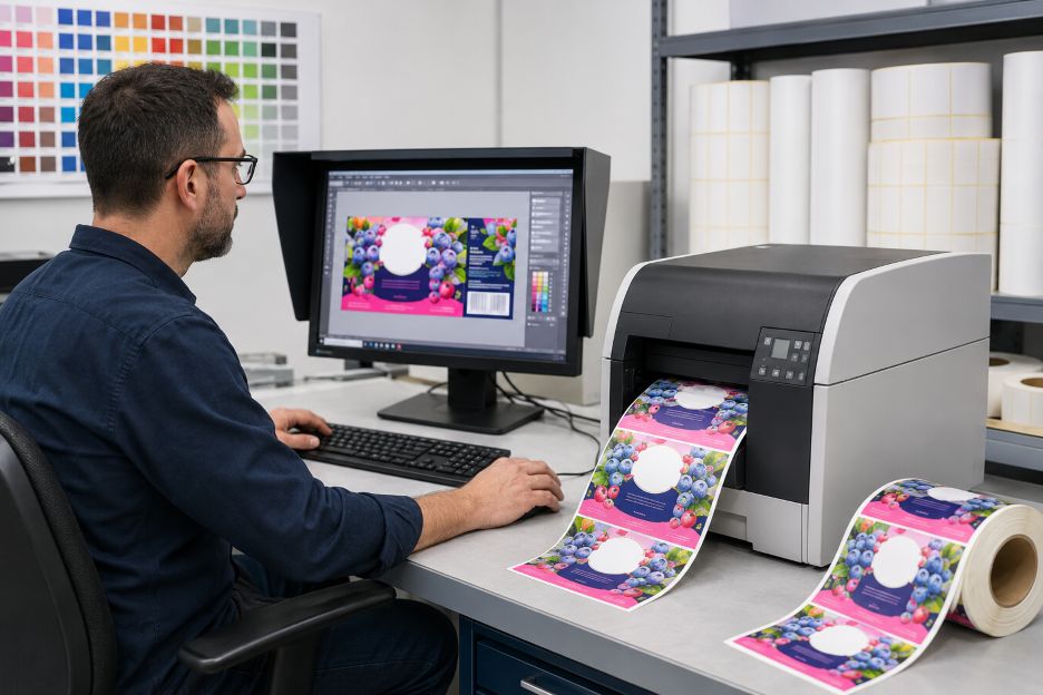 Colorful label production workflow